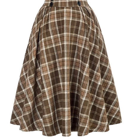 Pleated Vintage Midi Skirt