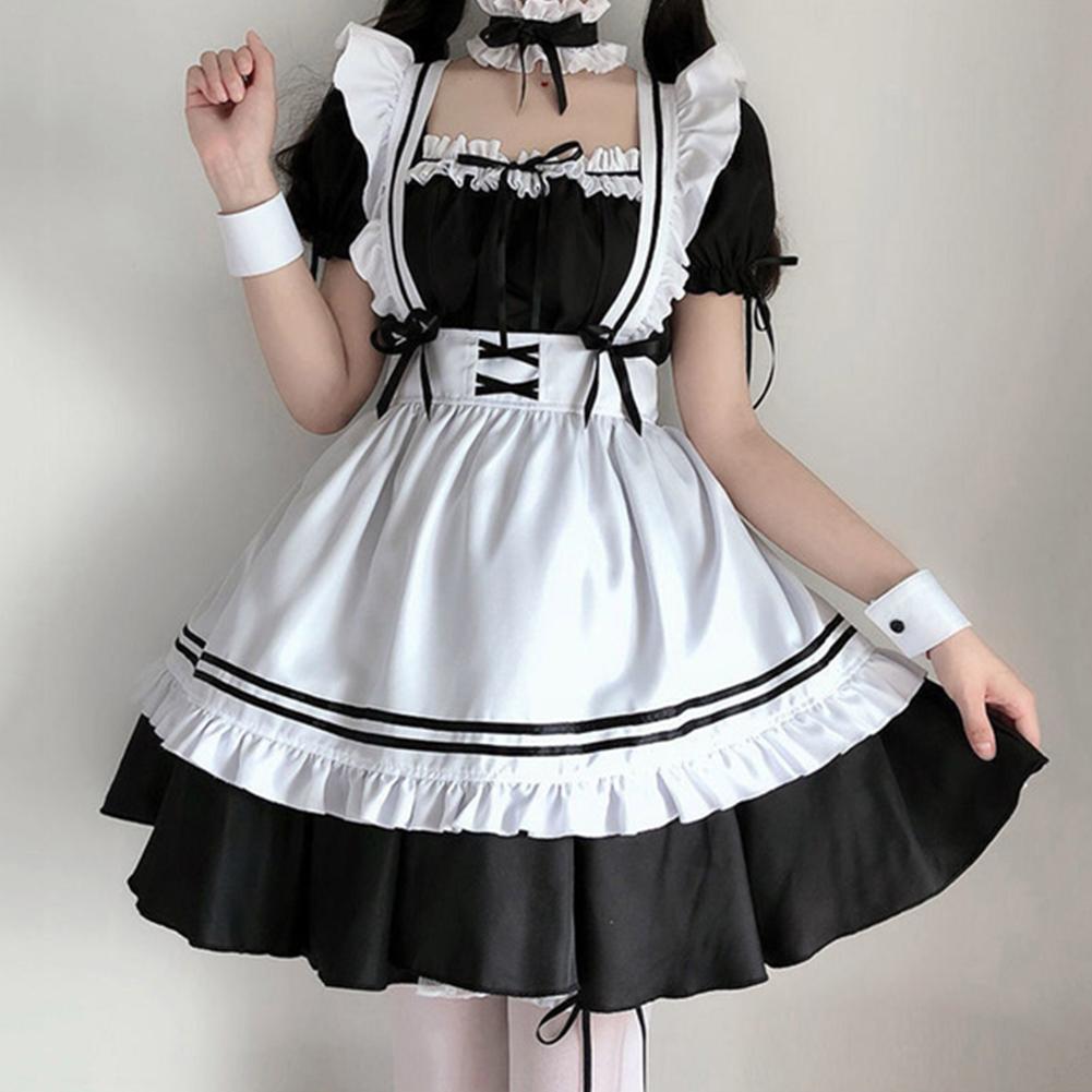 Classic Femboy Maid Dress, Front view, faceless, model